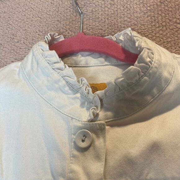 Ruby Road Women's Cotton White Eyelet Zipper Jacket Size 12 Stretchy Material - Picture 6 of 8